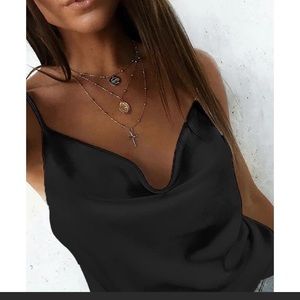 ★ Francesca Satin Cowl Neck Camisole ★